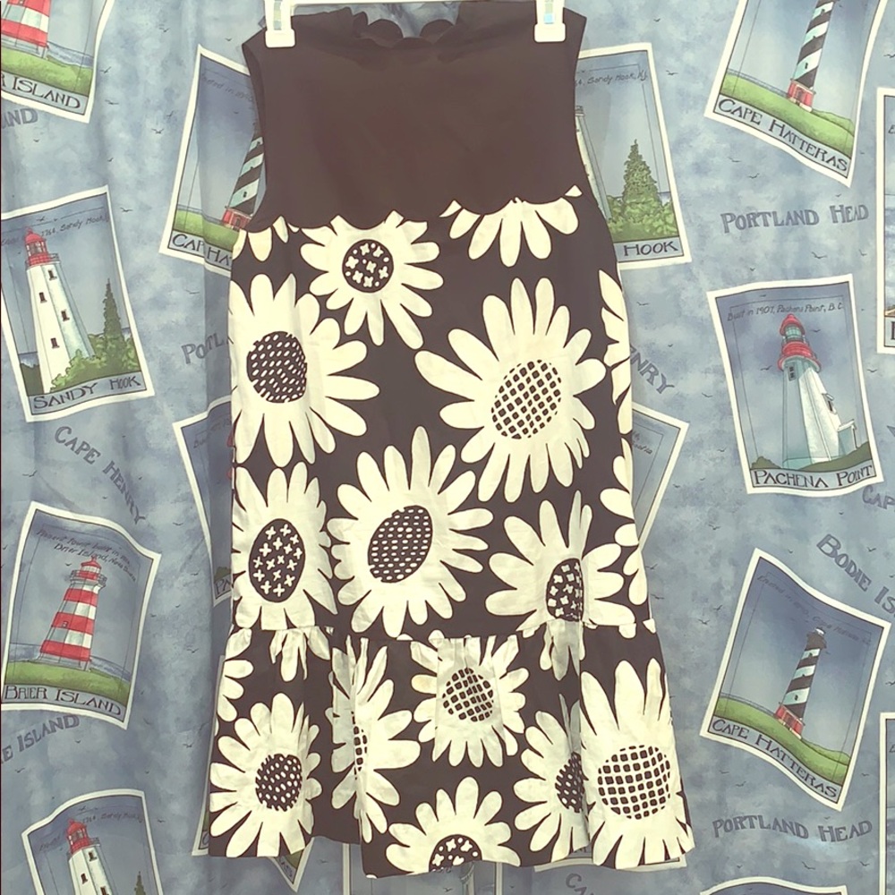 Black and white floral Dress